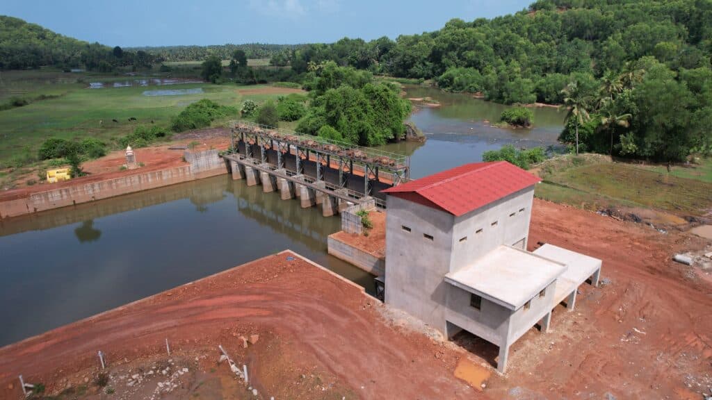 Aerial view of irrigation project